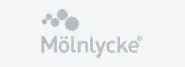 Logo of Mölnlycke, featuring the brand name and circular design elements.