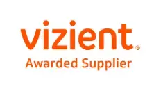 Logo of Vizient with the text "Awarded Supplier" in orange.