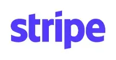 Logo of Stripe, featuring the word "stripe" in bold, stylized purple letters on a white background.